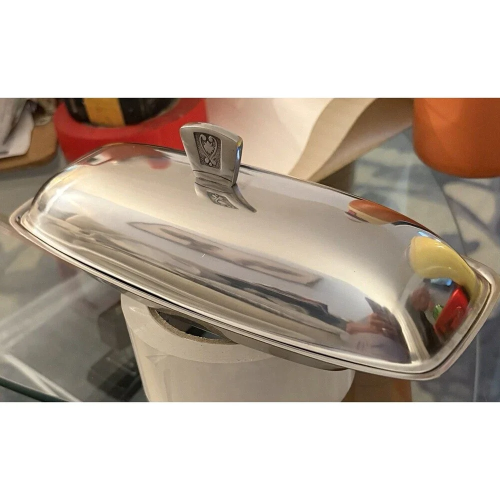 Vintage Cordova Stainless Steel 1969 Butter Dish Solid 18-8 Stainless Steel